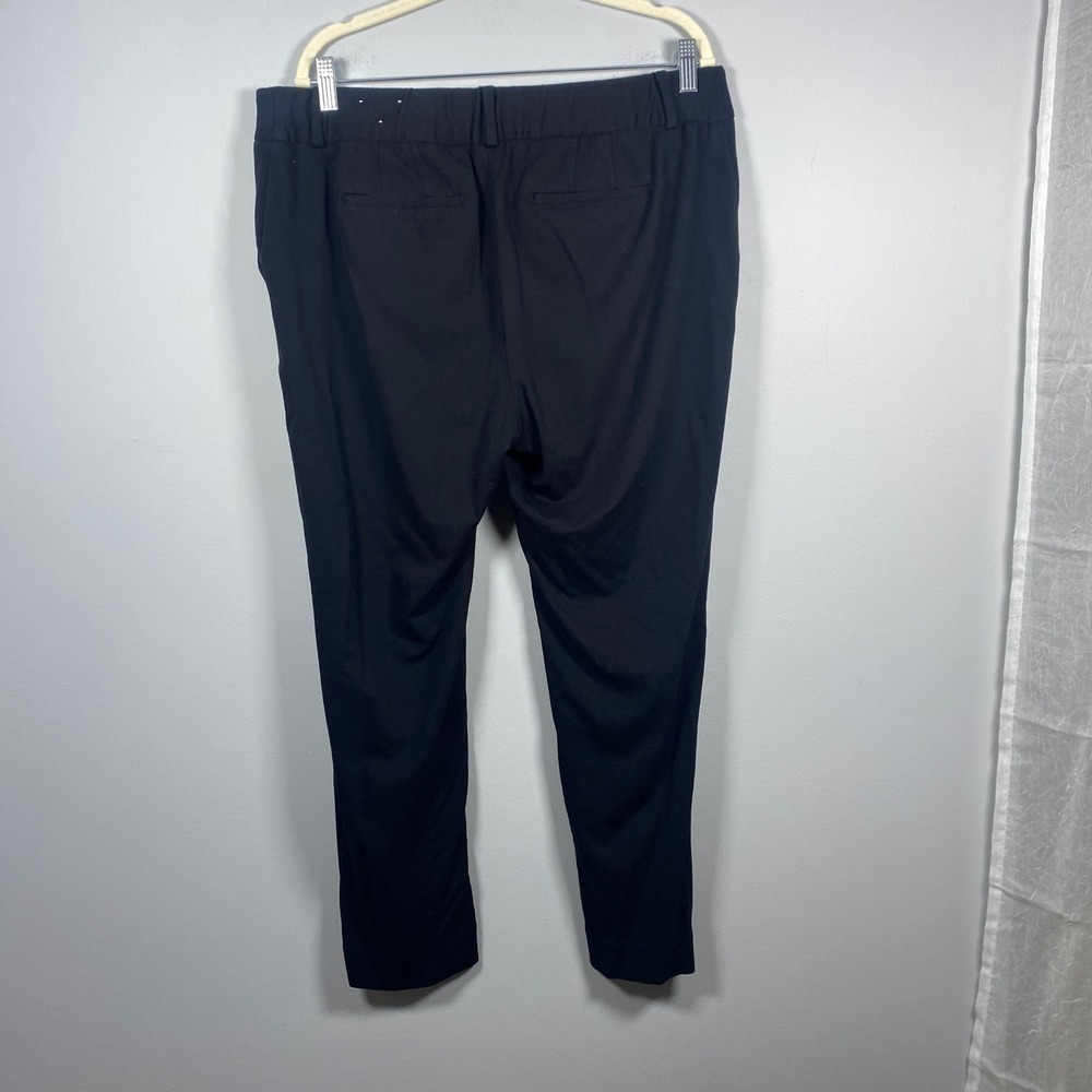Talbots Hampshire Ankle Pants Womens 14W Black Lightweight Ponte Knit Tapered - Picture 3 of 7